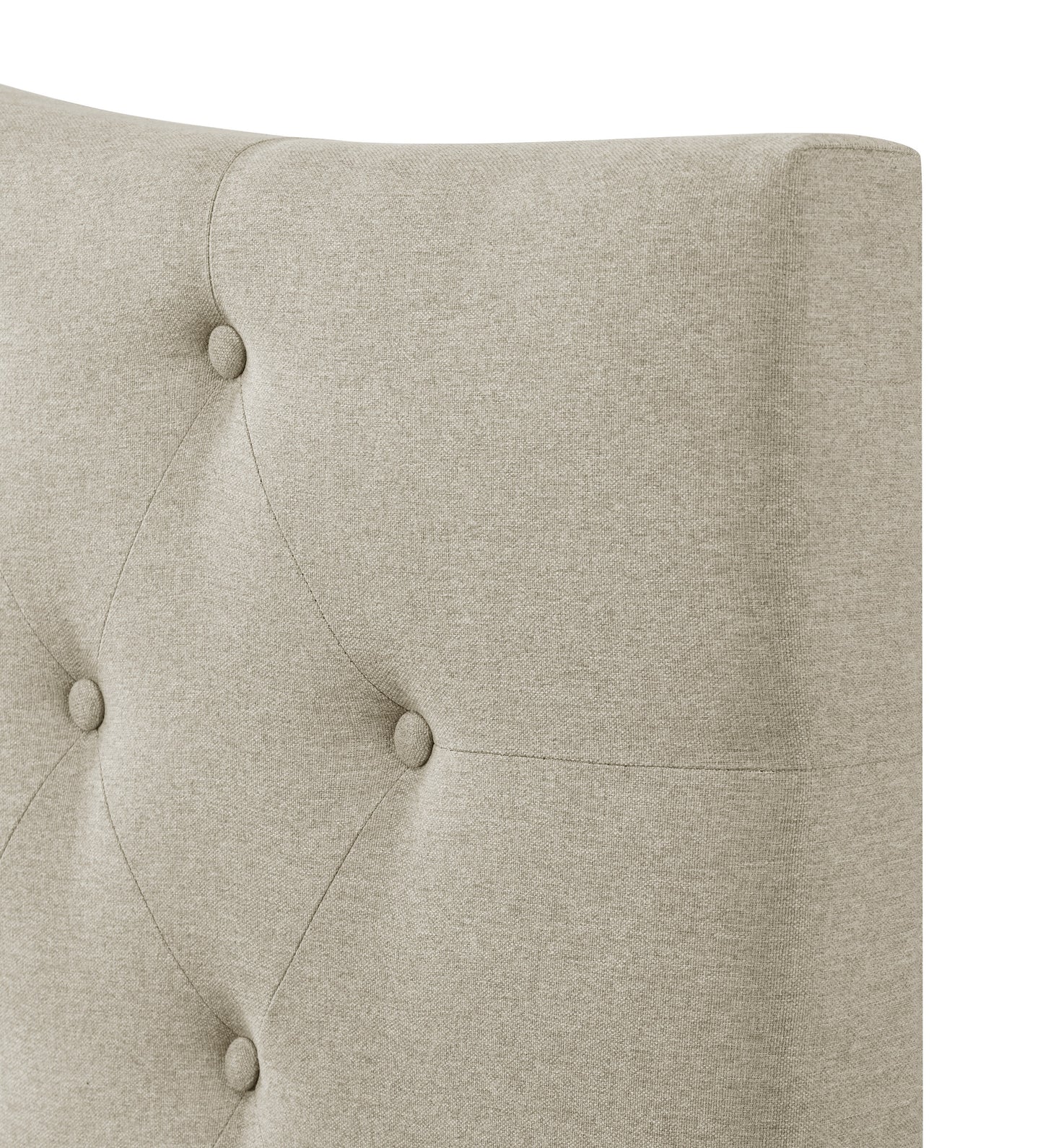Full/Queen Bed Size Maya Beige Upholstered Bolt-On Headboard