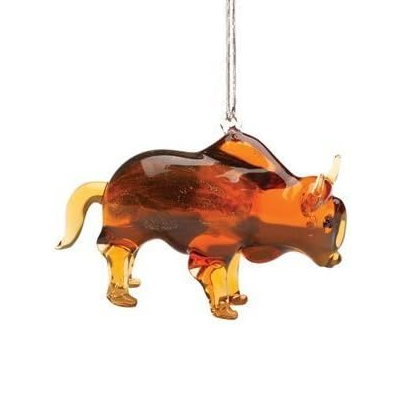 Dynasty Gallery Glassdelights Bison Ornament