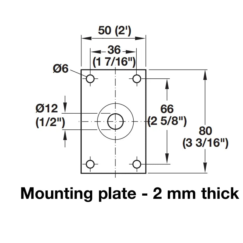 Hafele 634.52.203 Polished Aluminum 4-7/8" Foot, Mounting Plate, Set of 4 Häfele America Co.
