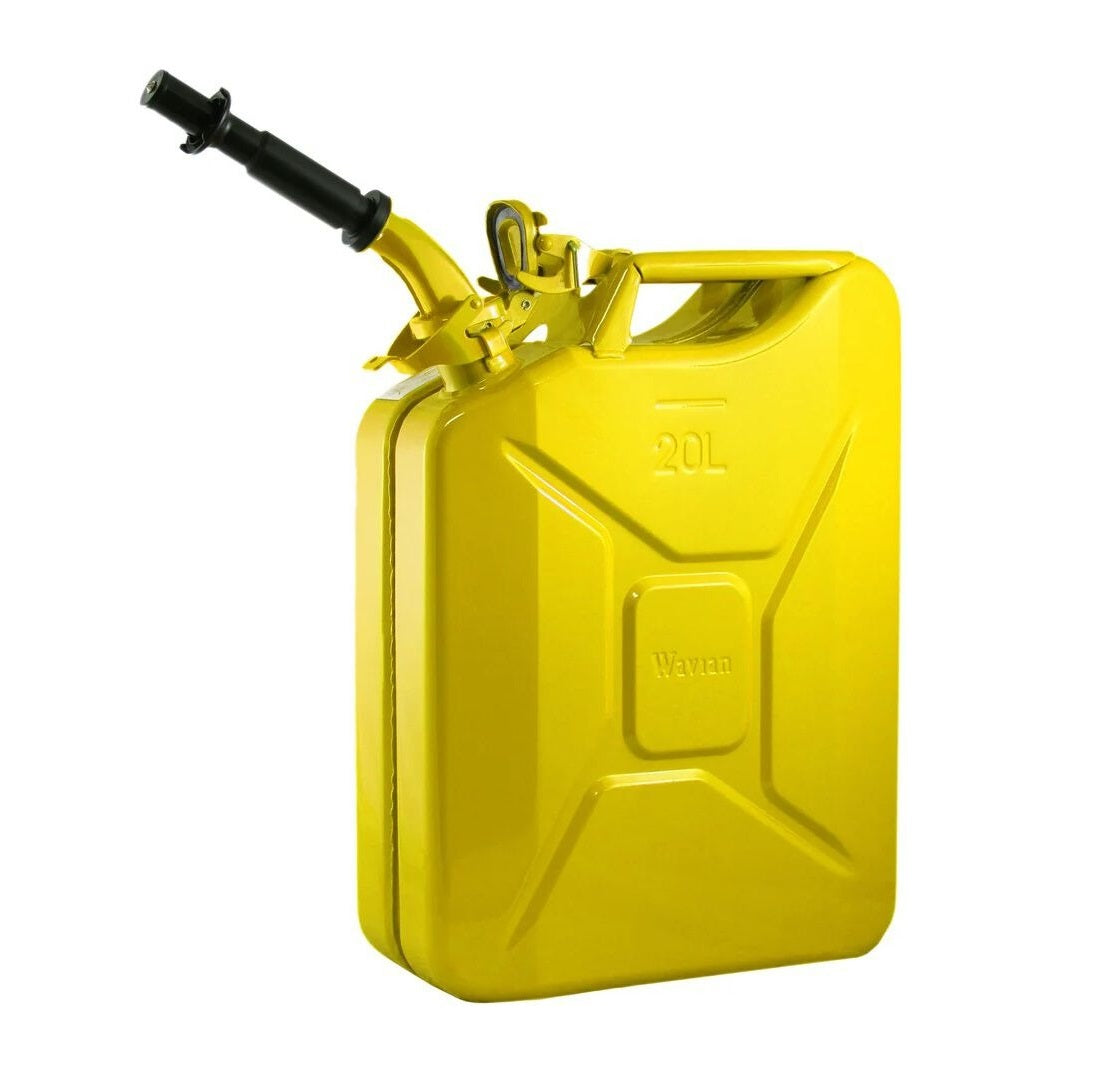 20 Liter Wavian USA Leakproof Steel Jerry Gas Can for Gasoline, Kerosene, Diesel