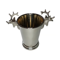 Thumbnail for Zodax Silver Deer Head Wine Cooler, Ice Bucket