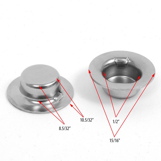 Replacement Push Nuts for Rollaway Bed Big Wheel Kit - Set of 2