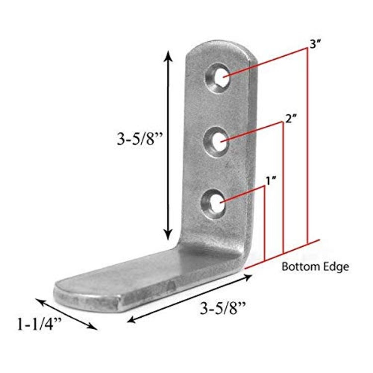 Heavy-Duty Box Spring Fastener Bed Bracket 4-Pack Ideal for Antique Restoration
