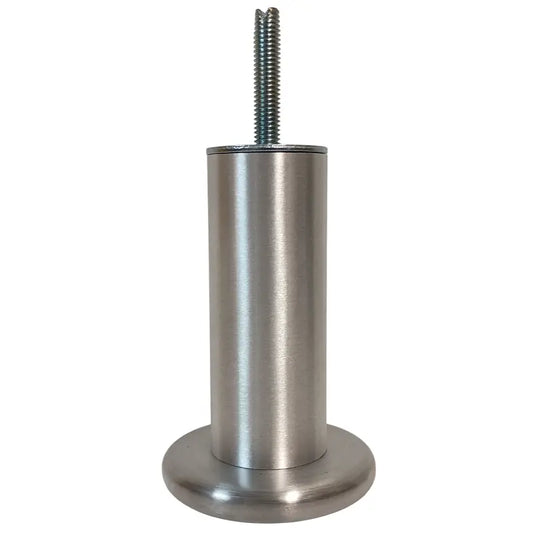 Hafele 634.55.461 Brushed Aluminum 3-15/16" Foot, M8 Hanger Bolt, Set of 4 Häfele America Co.