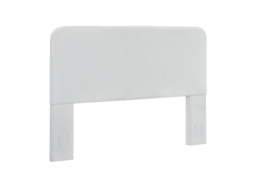 Full/Queen Bed Size Luna White Boucle Upholstered Bolt-On Headboard
