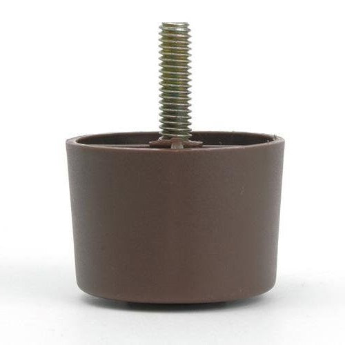 Leg Daddy 1-1/2" Brown Tapered Cylindrical HDPE Plastic Sofa Leg, Set of 4