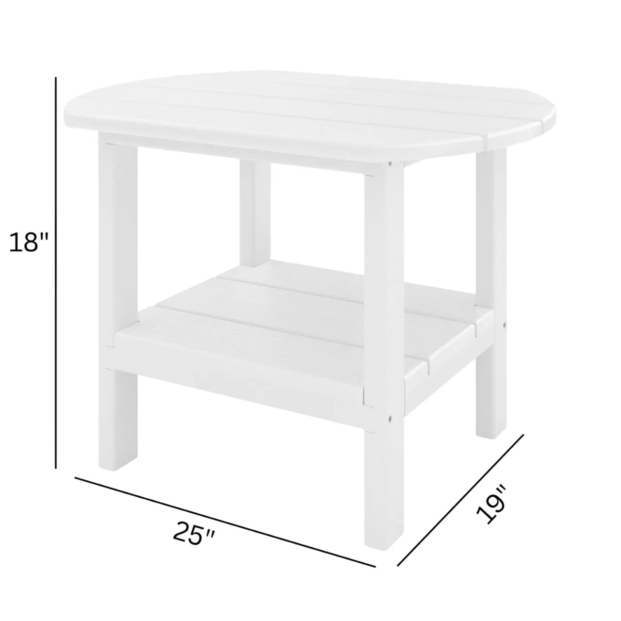 St Simons Outdoor Oval Side Table SoPoly