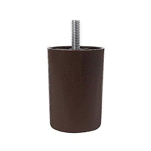 Leg Daddy 3" Brown Round HDPE Plastic Sofa Leg, Set of 4