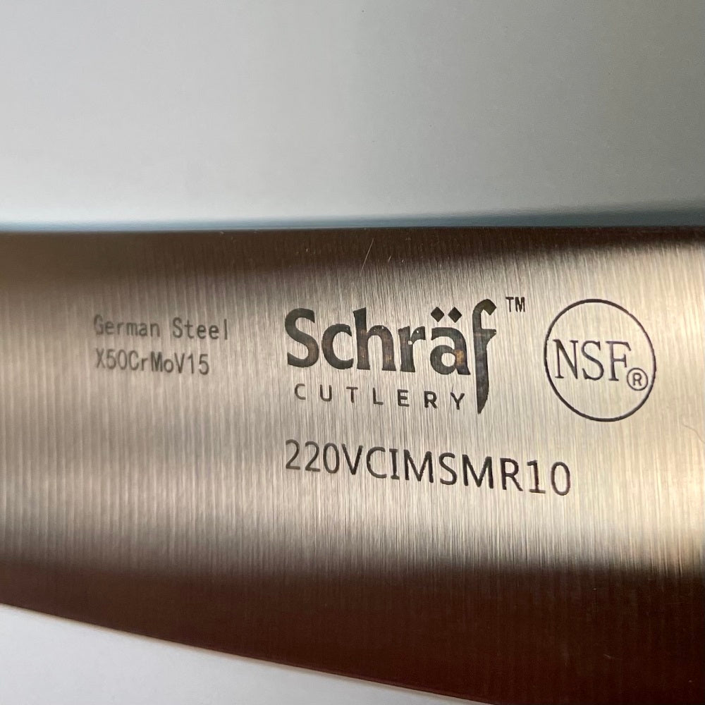 10" Cimeter Knife with Red TPRgrip Handle by Schräf Cutlery