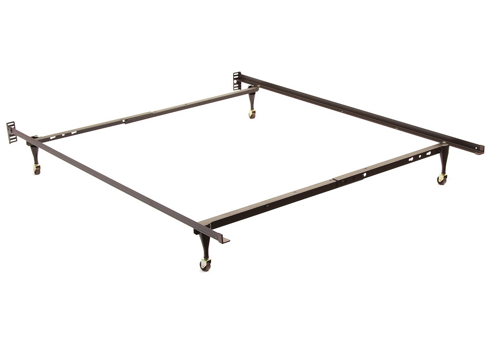 bedCLAW Twin or Full Size Steel Bolt-On Bed Frame with Casters/Wheels
