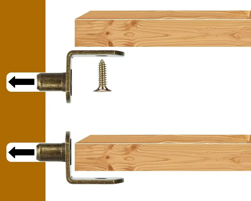 Hafele 282.11.110 Bronze 1/4" Metal Shelf Supports with Securing Hole (25 Pack) Hafele