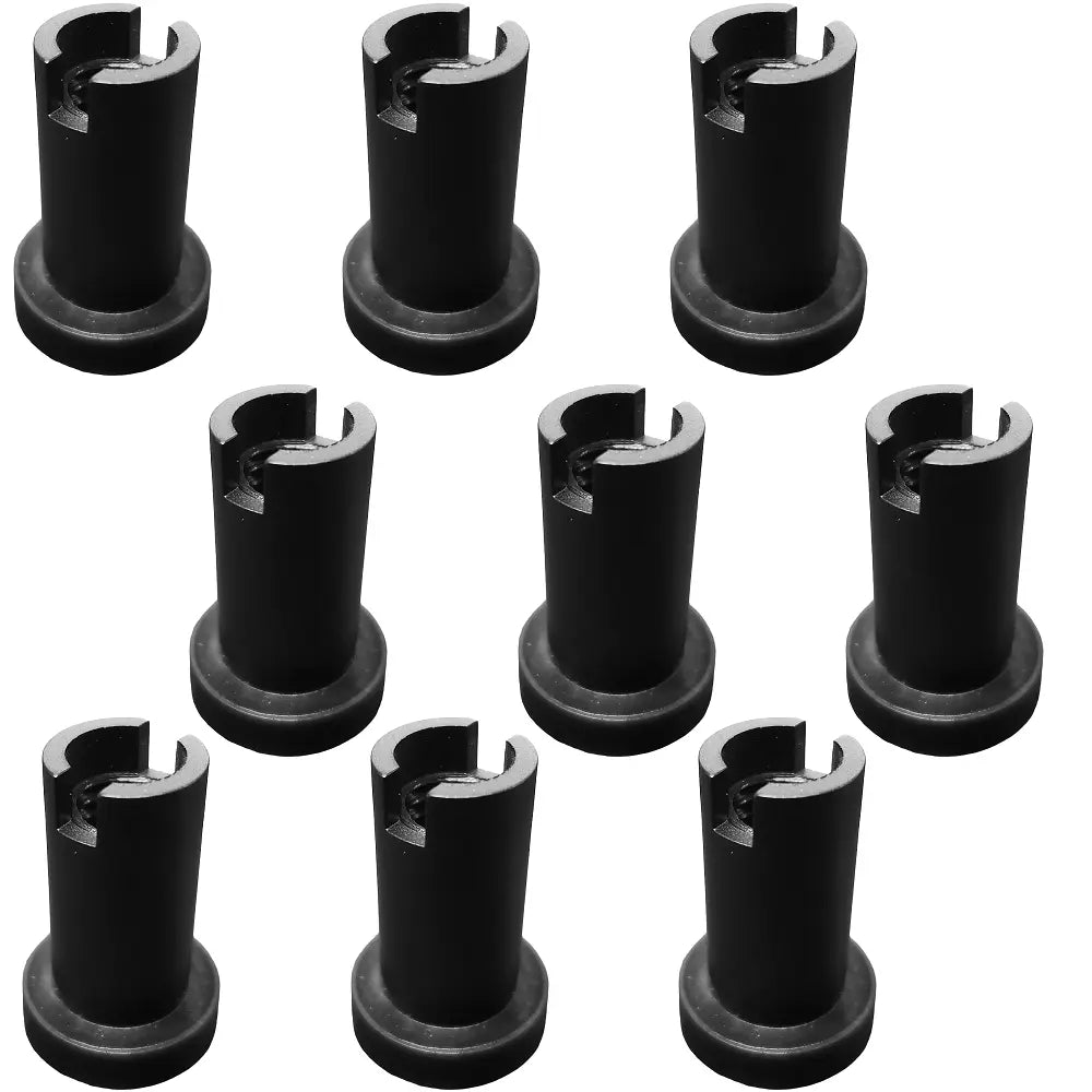 3/8" Threaded Plastic Bed Frame Insert Plugs for Glides, Casters, Socket Sleeves bedCLAW