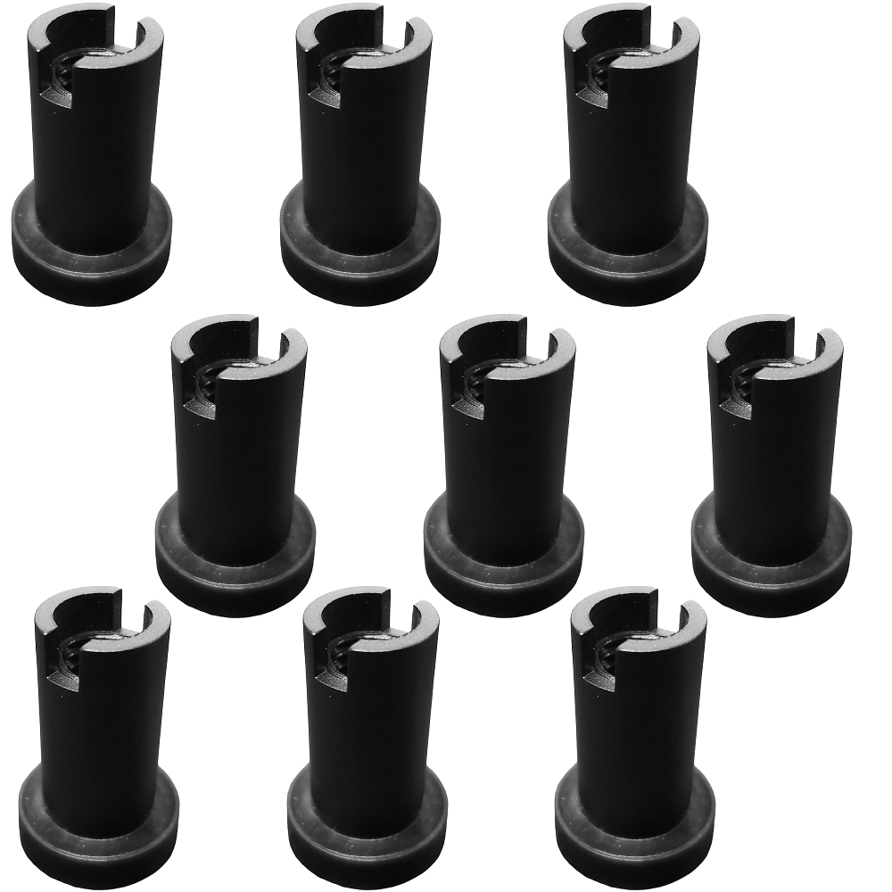 Plastic Bed Frame Insert Plugs for 3/8" Threaded Glides, Casters, Sock