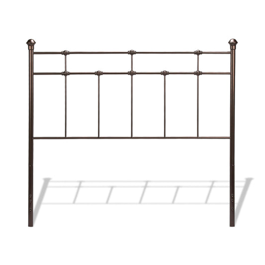 Twin or Twin XL Bed Size Dexter Hammered Brown Metal Bolt-On Headboard