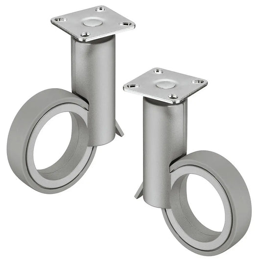 Hafele 661.88.901 Caster, No Hub, Load Bearing 110 lbs. each, Set of 2, CLOSEOUT Hafele