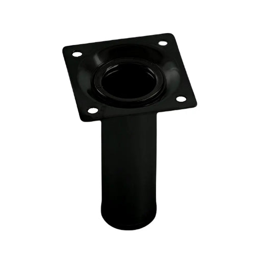 Hafele 4" Cylindrical Black Semi-Gloss Steel Furniture Leg, Set of 4 Häfele America Co.