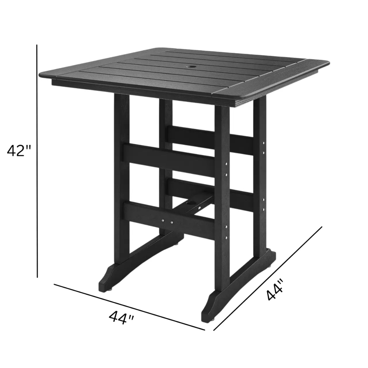 Savannah Outdoor 44" Square Bar Table SoPoly