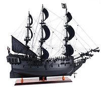Thumbnail for Black Pearl Pirate Ship Large Model with Table Top Display Case