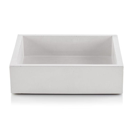 Concrete Napkin/Valet Bin: White