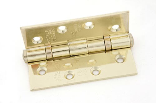 Hafele Butt Hinge, 102 mm, Set of 2 Beautiful Polished Brass Hinges