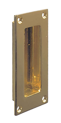 Thumbnail for Hafele 910.37.080 Polished Brass Flush Pull for Sliding Doors 83 mm Recessed