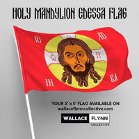 Thumbnail for Flags Unfurled Holy Mandylion Edessa Flag , Fly the flag of Jesus! 3’ x 5’ IC XC Flag