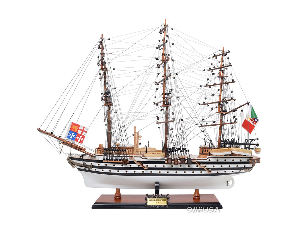 Amerigo Vespucci Painted Medium Fully Assembled Model Ship