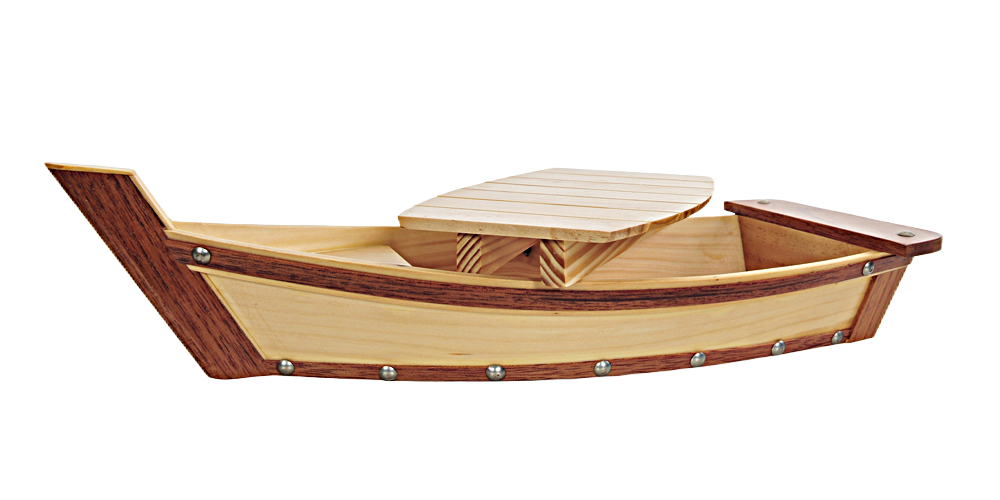 Wooden Sushi Boat Serving Tray, Small