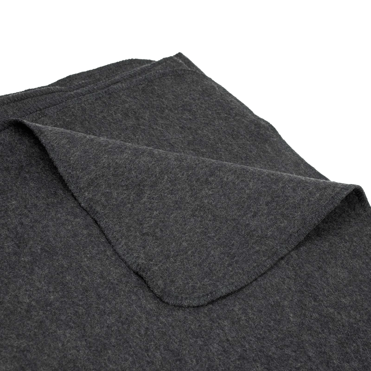 Classic Asphalt Grey 40% Wool Blanket | 62 in x 84 in | GI HAWK
