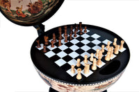 Thumbnail for White Globe with Chess Board Set Holder, 13 Inches