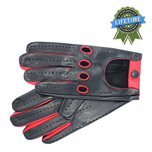 Corsa Miglia Italian Leather Men's Driving Gloves, Great Gift