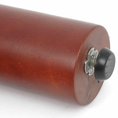 Leg Daddy 5 1/4" Adjustable Medium Finish Cylindrical Wooden Sofa Leg, Set of 2