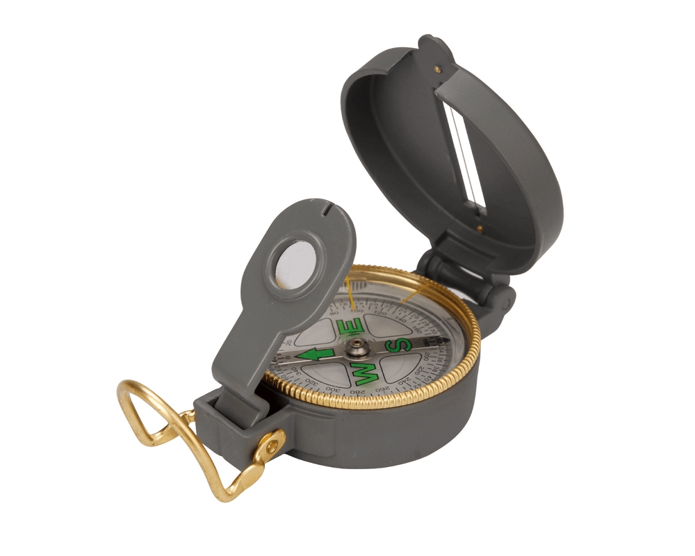 Professional Portable Folding Metal Compass with Sight Line and Magnifying Glass