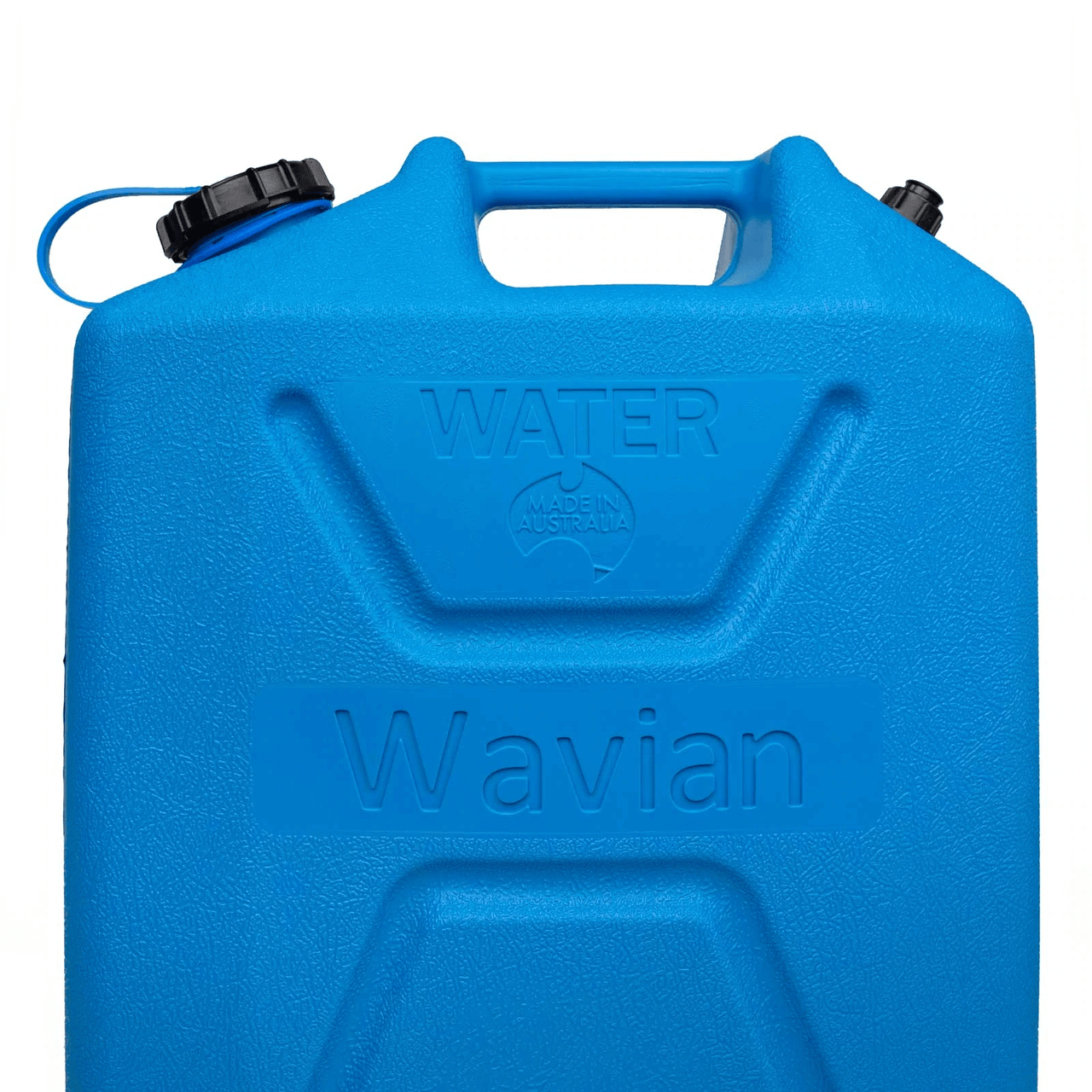 Wavian Blue 5 Gallon Water Can and Opener, BPA Free, Food-Grade, UV Stabilized