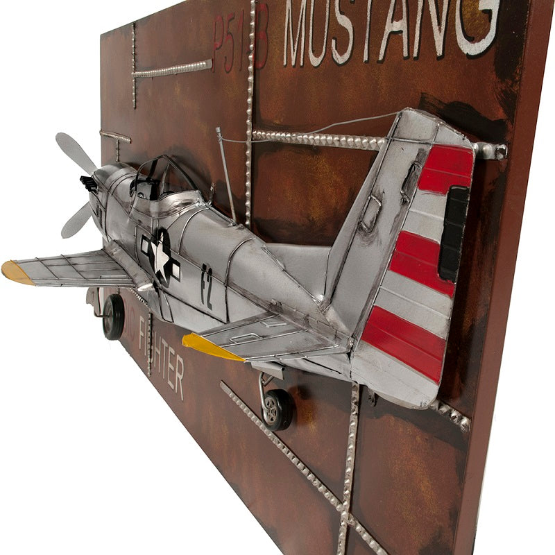1943 Mustang P-51 Fighter 3D Model Painting Frame