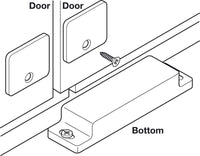 Thumbnail for Hafele 246.36.300 Black Double Door Magnetic Catch and Strikes, 2 x 3-4 kg Pull
