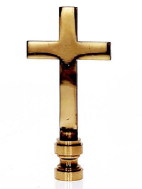 Thumbnail for Art Finial - Latin Cross, Set of 2 - Religious Works of Art, Update Your Lamps!