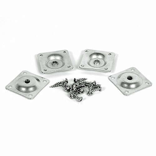 Leg Daddy 5/16" T-Plate Sofa Leg Attachment Plates, Set of 4
