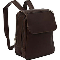 Thumbnail for Corsa Miglia Leather Flap-Over Tablet Backpack, Chocolate, by Piel