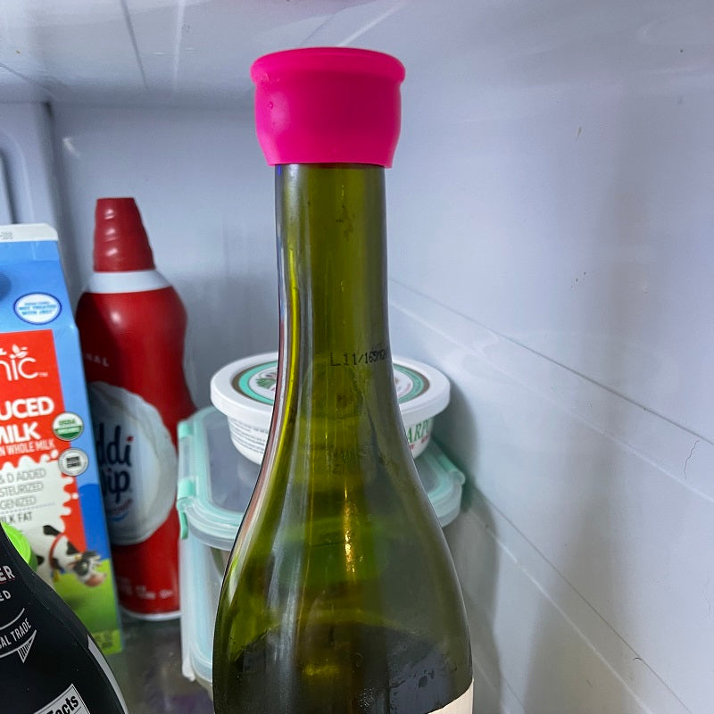 Reusable Silicone Bottle Stop, Stopper, Cover for Wine, Champagne, Set of 8