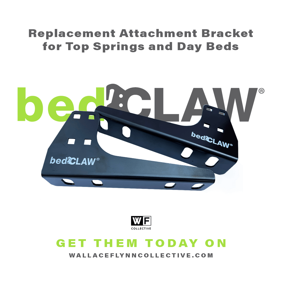 bedCLAW Set of 2 Attachment Brackets for Trundles, Top Springs, Bunks, Day Beds