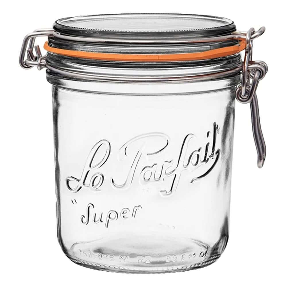 Le Parfait 750ml Tapered French Glass Preserving Jar with Airtight Rubber Seal