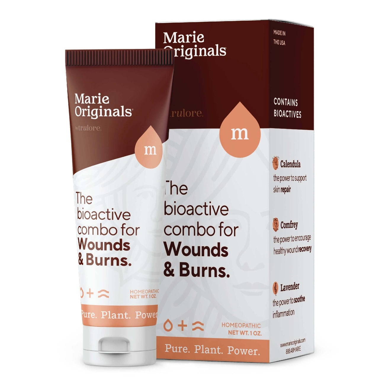 Marie Originals Homeopathic Wounds & Burns Cream 1 oz