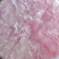 Thumbnail for Faux Sheepskin Cotton Candy Pink Accent Rug - 24