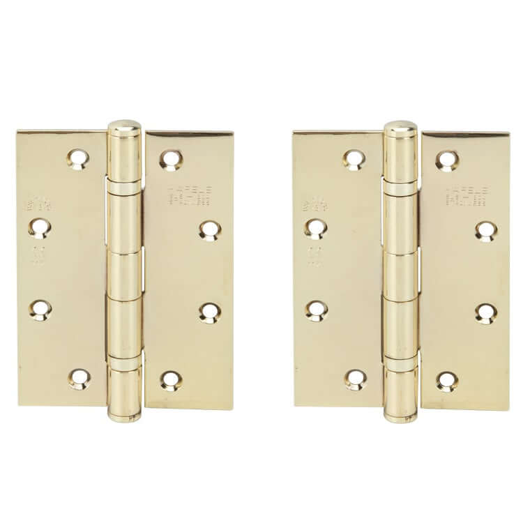Hafele Butt Hinge, 102 mm, Set of 2 Beautiful Polished Brass Hinges