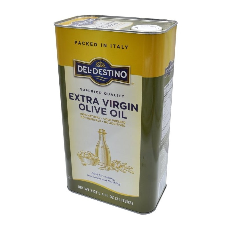 Del Destino Cold-Pressed Extra Virgin Olive Oil 3 Liter Tin Imported from Italy