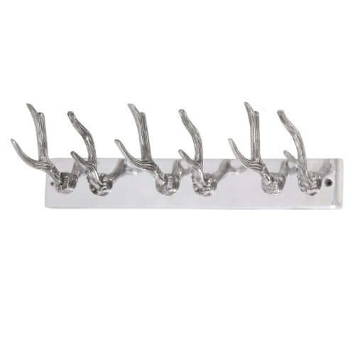 The BELLE Aluminum Wall Mount Rack with Six Hooks