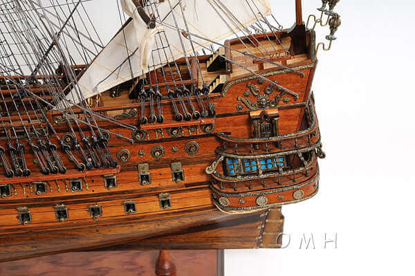 San Felipe Large Model Ship with Floor Display Case