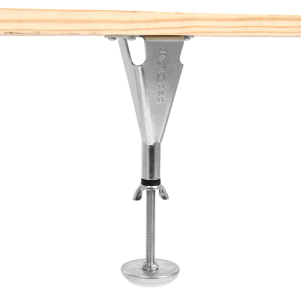 bedCLAW Unibody Adjustable Height Bed Frame Slat Center Support Leg, U.S.A.