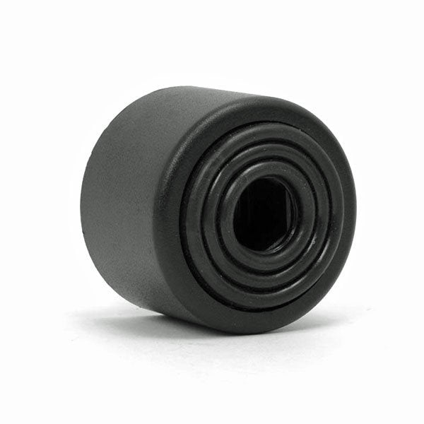Leg Daddy 1-5/8" Black Round HDPE Plastic Sofa Legs with Non-Slip Rubber Base, Set of 4
